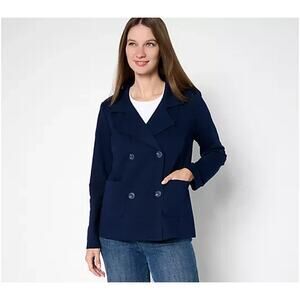 Susan Graver Weekend Marina Knit Peacoat Navy X-Large A696222